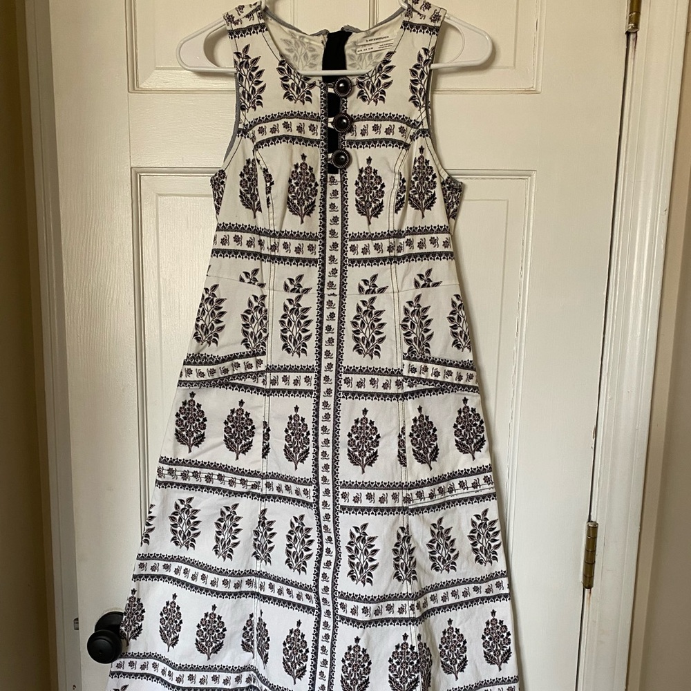 Anthropologie woodblock dress